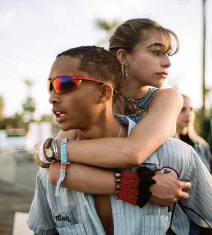 Smith with his former girlfriend Odessa Adlon.